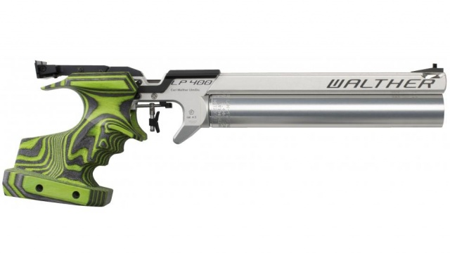 euroshooting.eu - Walther LP400 Carbon GREEN PEPPER right, MEMORY 3D-grip  size M